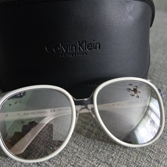 Calvin Klein White Sunglasses